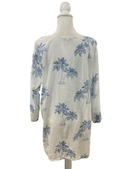 White and Blue Swimsuit Cover by Blue Island