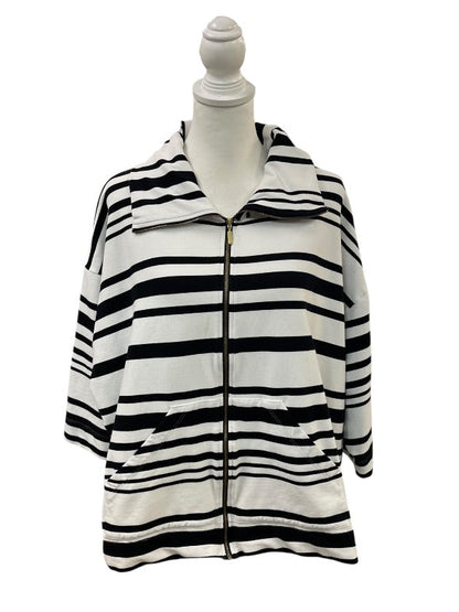 Black and White Stripe Jacket by Ruby Road