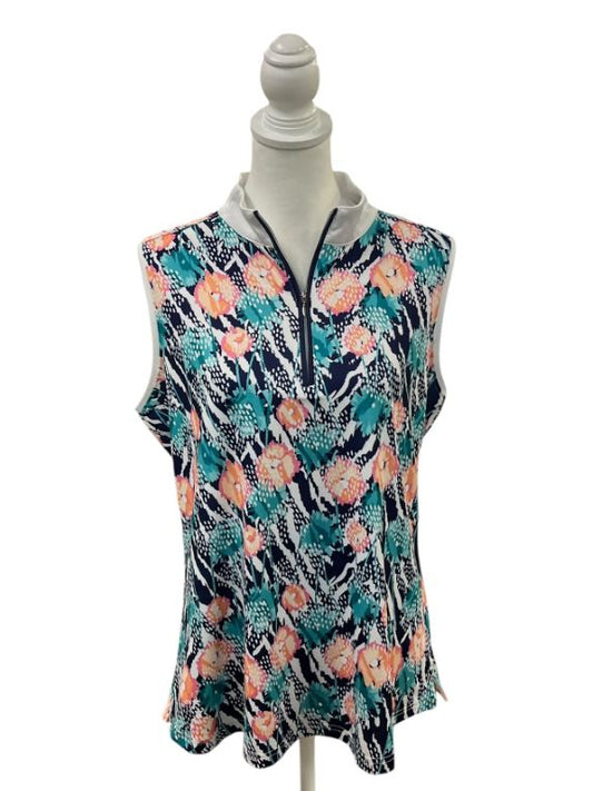 Activewear Sleeveless 1/4 Zip Top by Pebble Beach