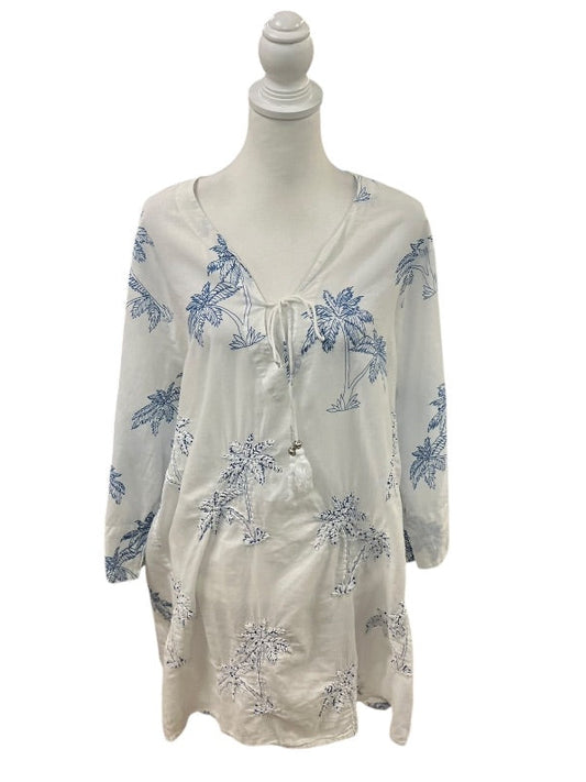 White and Blue Swimsuit Cover by Blue Island