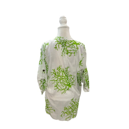 Club Z Collection Green and White Coral Beach Cover Size XL