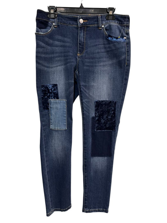 Chico's Platinum Pull On Patchwork Jeggings