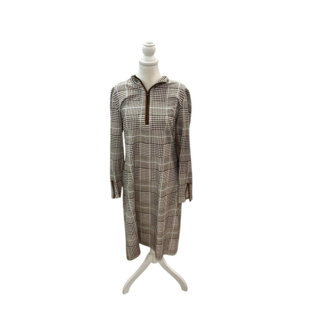 Jude Connally Anna Glen Chocolate Plaid Dresses Size XL
