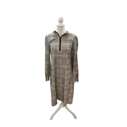 Jude Connally Anna Glen Chocolate Plaid Dresses Size XL