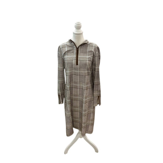 Jude Connally Anna Glen Chocolate Plaid Dresses Size XL