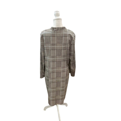Jude Connally Anna Glen Chocolate Plaid Dresses Size XL