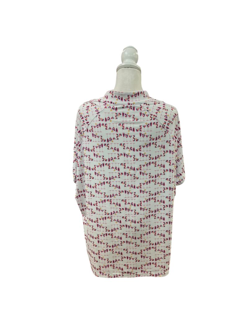 Pink and White Activewear Top by Coral Bay