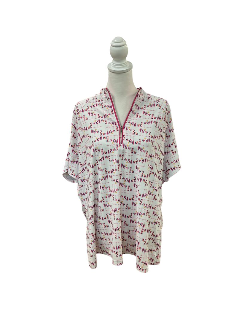 Pink and White Activewear Top by Coral Bay