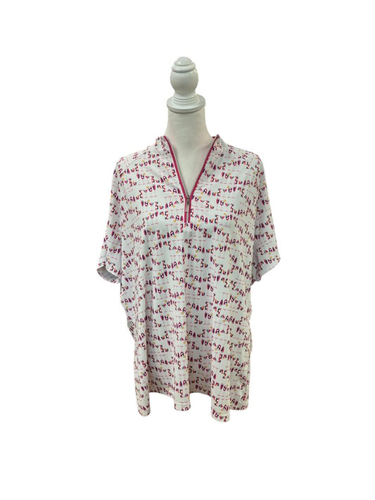 Pink and White Activewear Top by Coral Bay