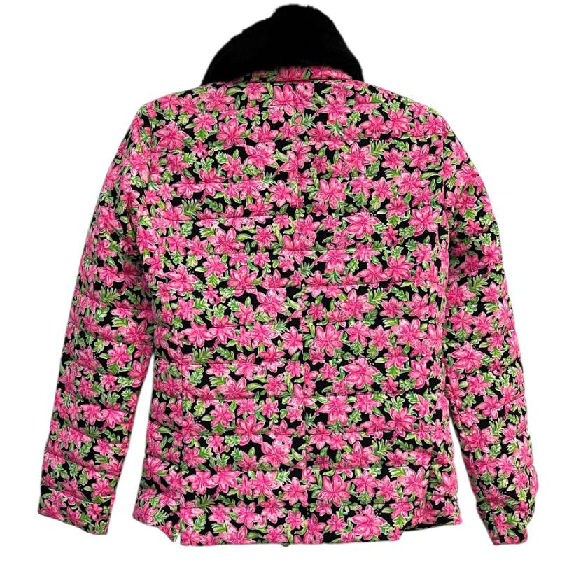 Lilly Pulitzer Pink Floral Carrington Jacket Lil Lilly Size 0