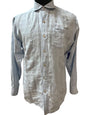 Tommy Bahama Linen Cotton Blue Long Sleeve Button Down Shirt Size Small