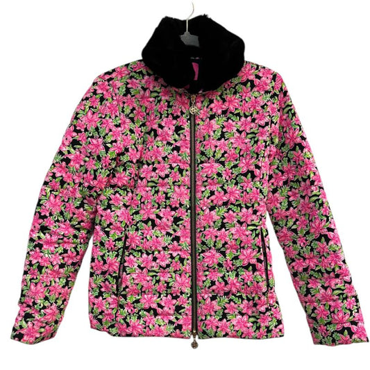 Lilly Pulitzer Pink Floral Carrington Jacket Lil Lilly Size 0