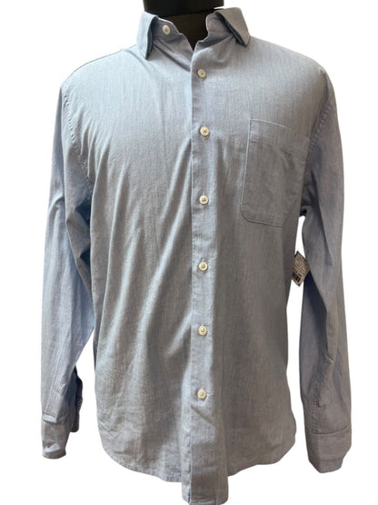 Tommy Bahama Cotton Spandex Long Sleeve Button Down Blue Shirt Size S