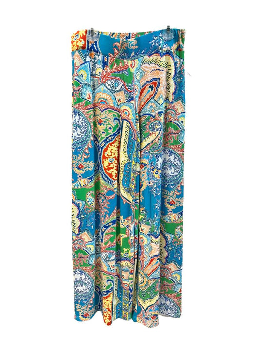 Paisley Crepe Wide Leg Palazzo Pants by Ralph Lauren