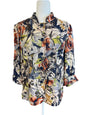 5 Button Linen Floral Jacket by Coldwater Creek