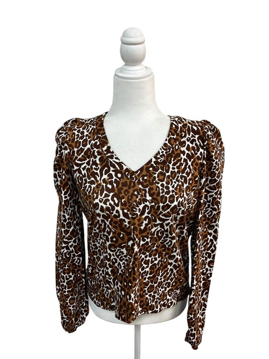 Lilly Pulitzer Jansen V-Neck Sweatshirt – “Chocolate My Favorite Spot” – Size Small