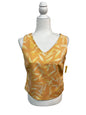 Tommy Bahama Yellow and Orange Leaf-Print Sleeveless Top – Size 6