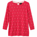 Talbots Dark Orange/Pink Pearl Embellished Sweater – Size Large