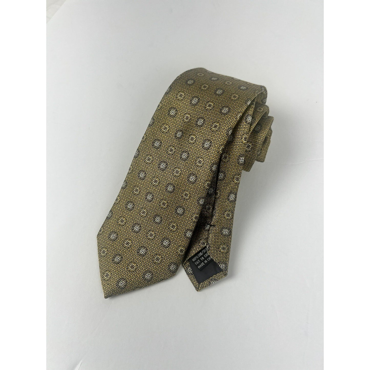 Jack Victor Exclusive Collection Gold Copper Thick Woven Silk Tie 2 3/4” x 62”