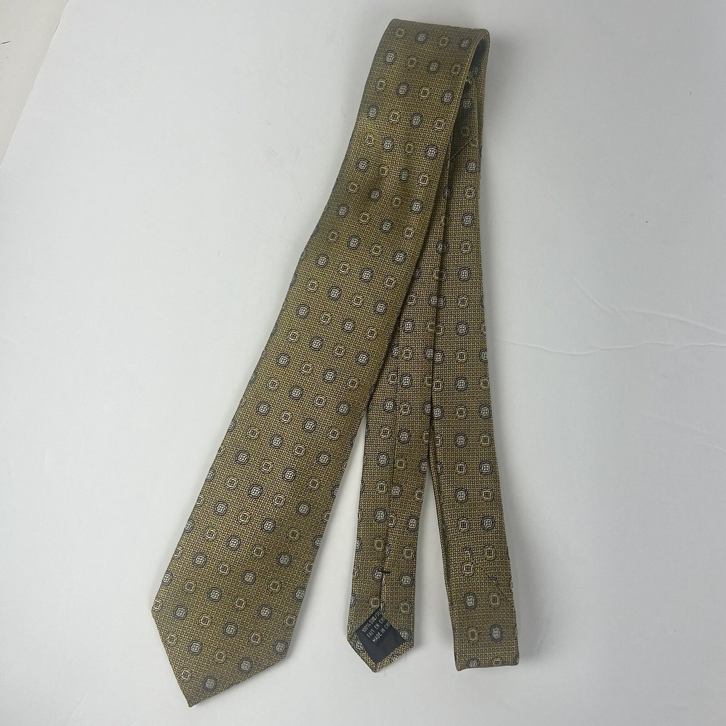 Jack Victor Exclusive Collection Gold Copper Thick Woven Silk Tie 2 3/4” x 62”