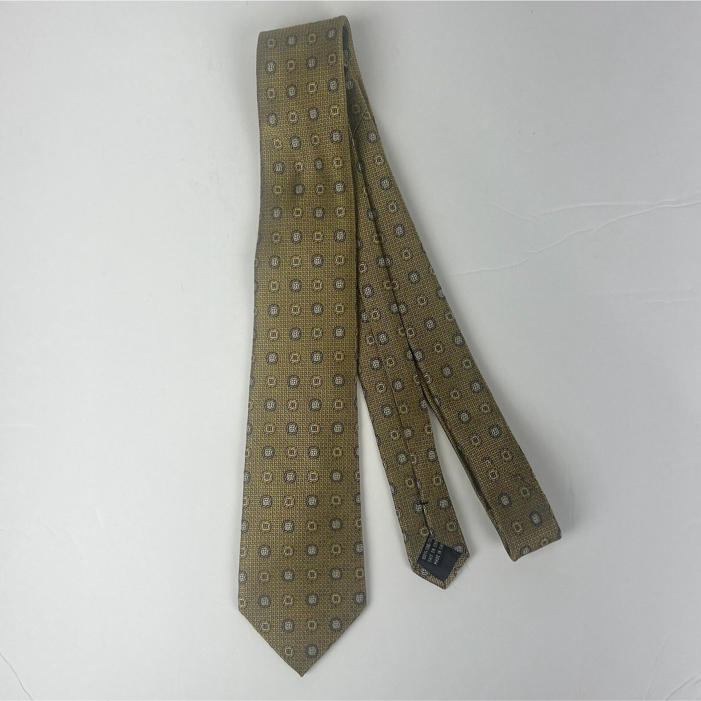 Jack Victor Exclusive Collection Gold Copper Thick Woven Silk Tie 2 3/4” x 62”