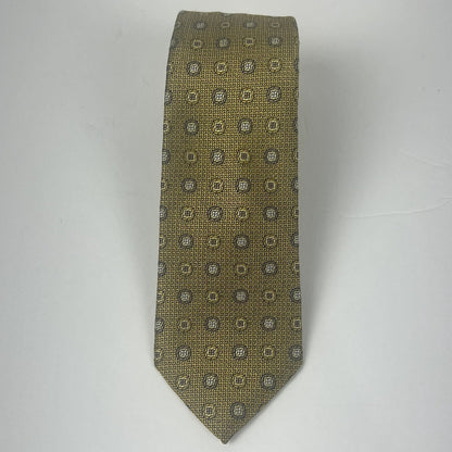 Jack Victor Exclusive Collection Gold Copper Thick Woven Silk Tie 2 3/4” x 62”