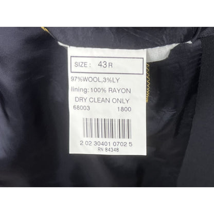 Brooks Brothers Navy Blue Blazer Sport Coat Jacket Men’s Sz 43R - 44R Brooksease