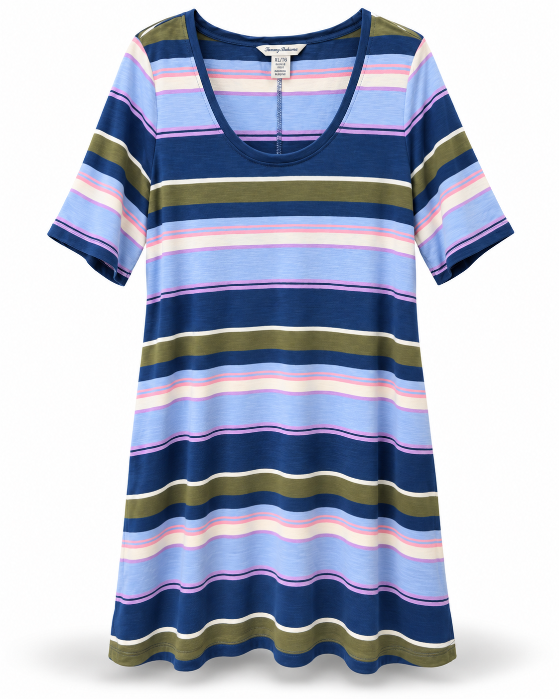Tommy Bahama Multicolor Striped Scoop Neck Dress – Size XL