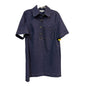 Pearl by Lela Rose Short Sleeve Indigo Denim Shirt Dress With Chest Pocket Size Large