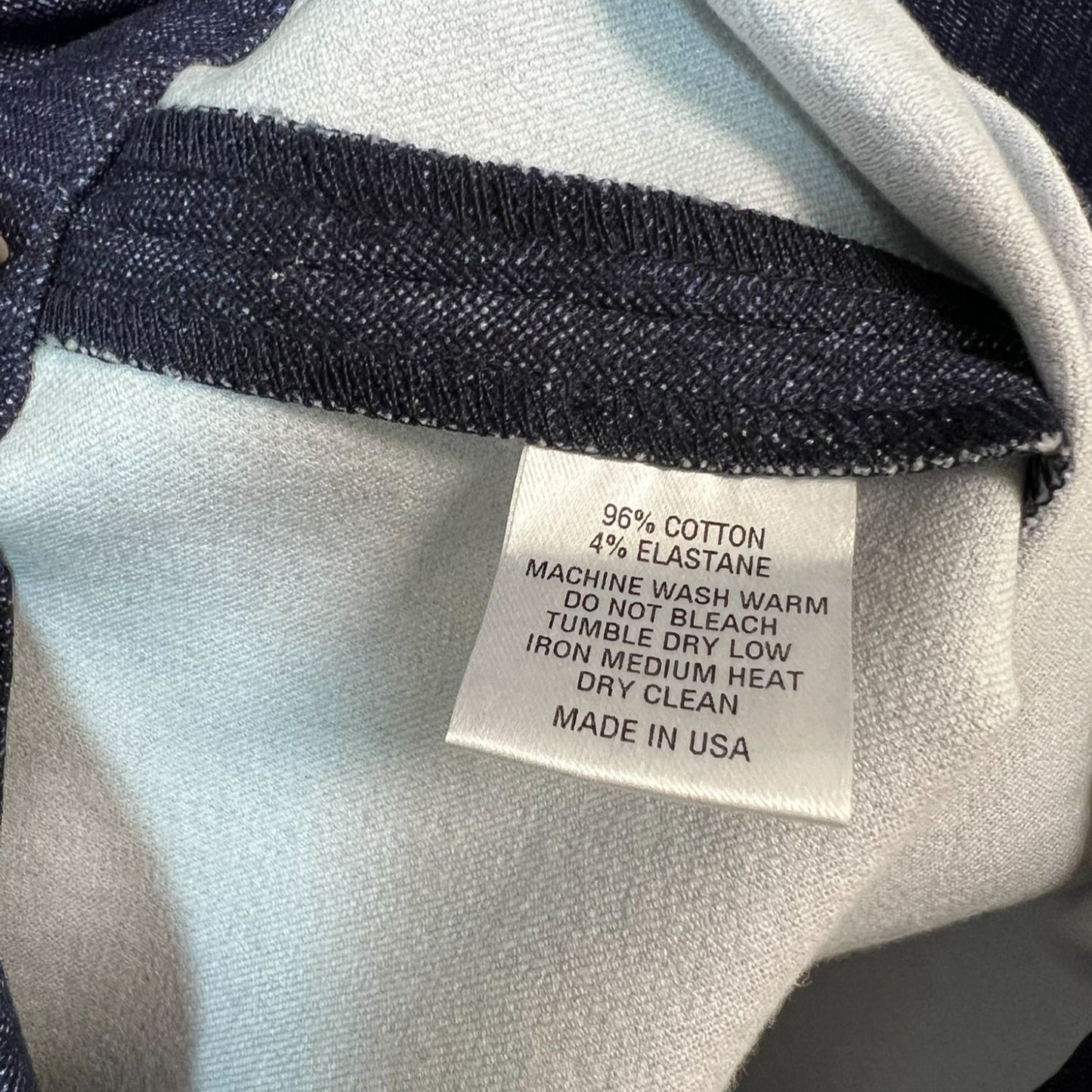 Pearl by Lela Rose Short Sleeve Indigo Denim Shirt Dress With Chest Pocket Size Large