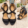 Talbots Sandals 10M Navy Blue
