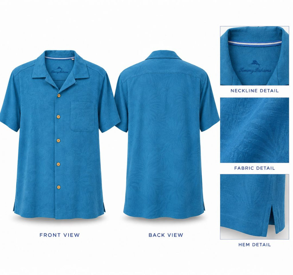Tommy Bahama Turquoise Short Sleeve Button-Down Shirt – Size Small