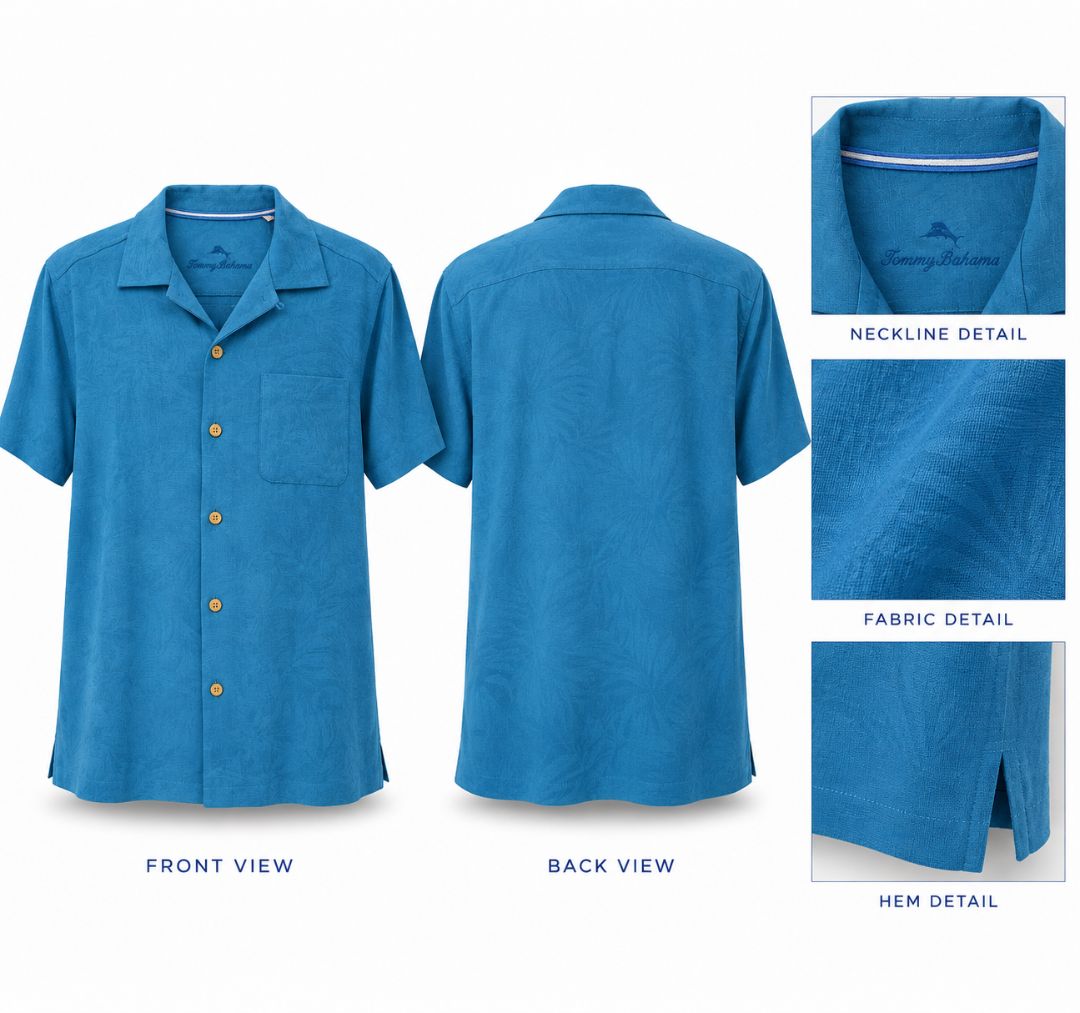 Tommy Bahama Turquoise Short Sleeve Button-Down Shirt – Size Small