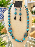 Earring & Necklace Set 3 pc Turuoise