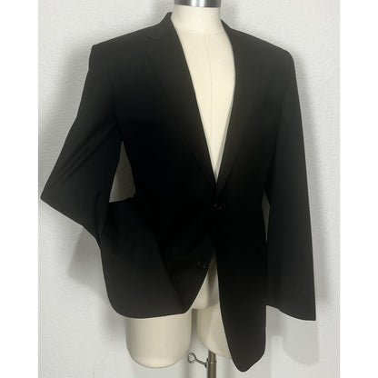 Jos. A. Bank Signature Collection Black Wool Custom Made Blazer Sport Coat 46L