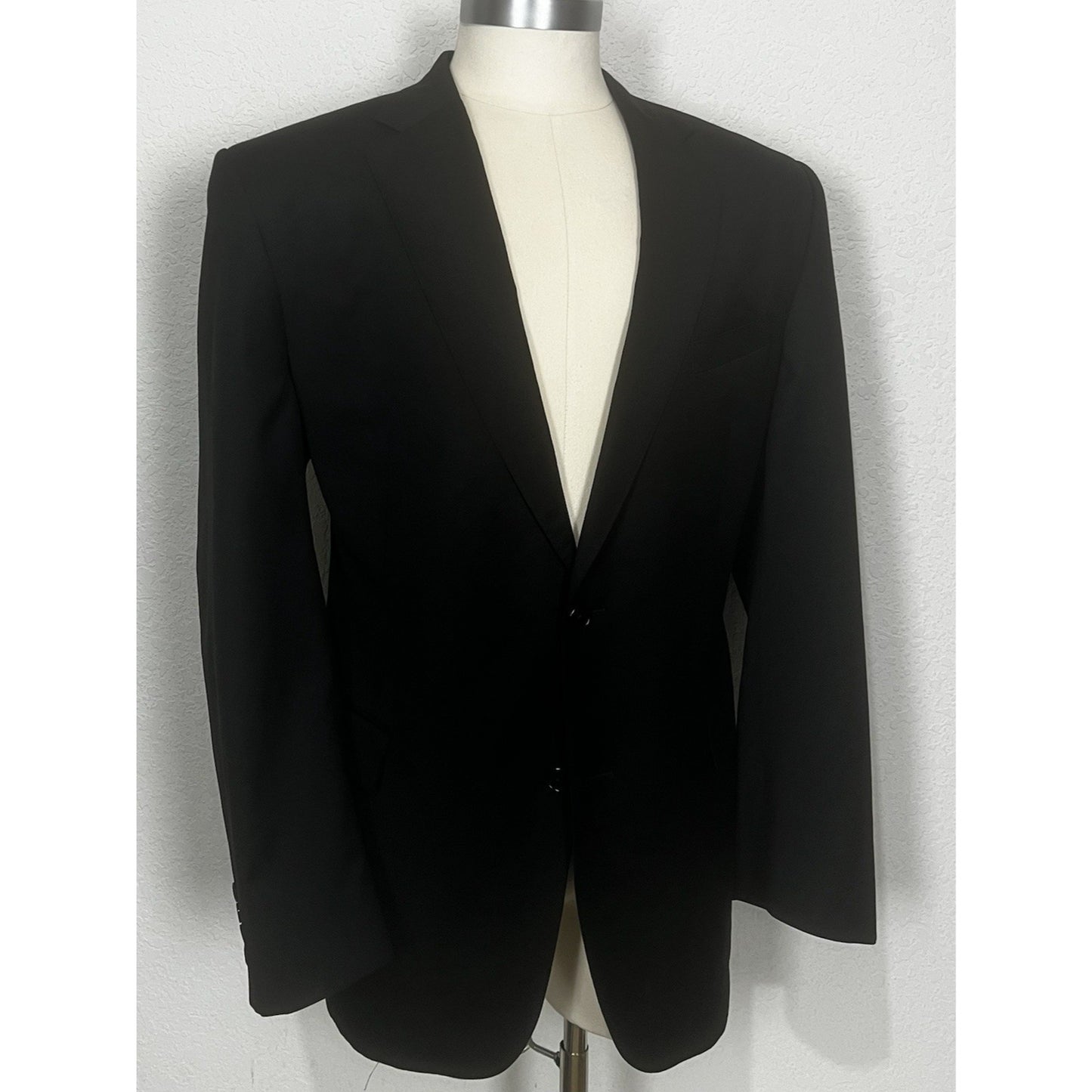 Jos. A. Bank Signature Collection Black Wool Custom Made Blazer Sport Coat 46L