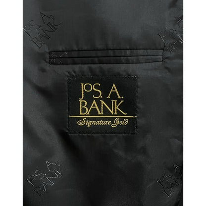 Jos. A. Bank Signature Collection Black Wool Custom Made Blazer Sport Coat 46L