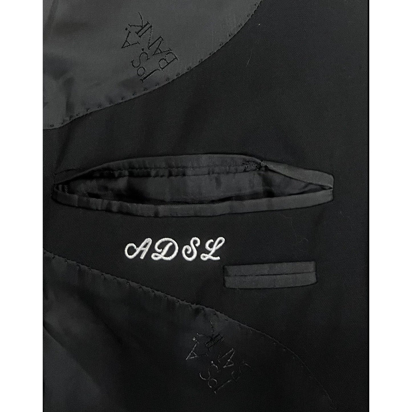 Jos. A. Bank Signature Collection Black Wool Custom Made Blazer Sport Coat 46L