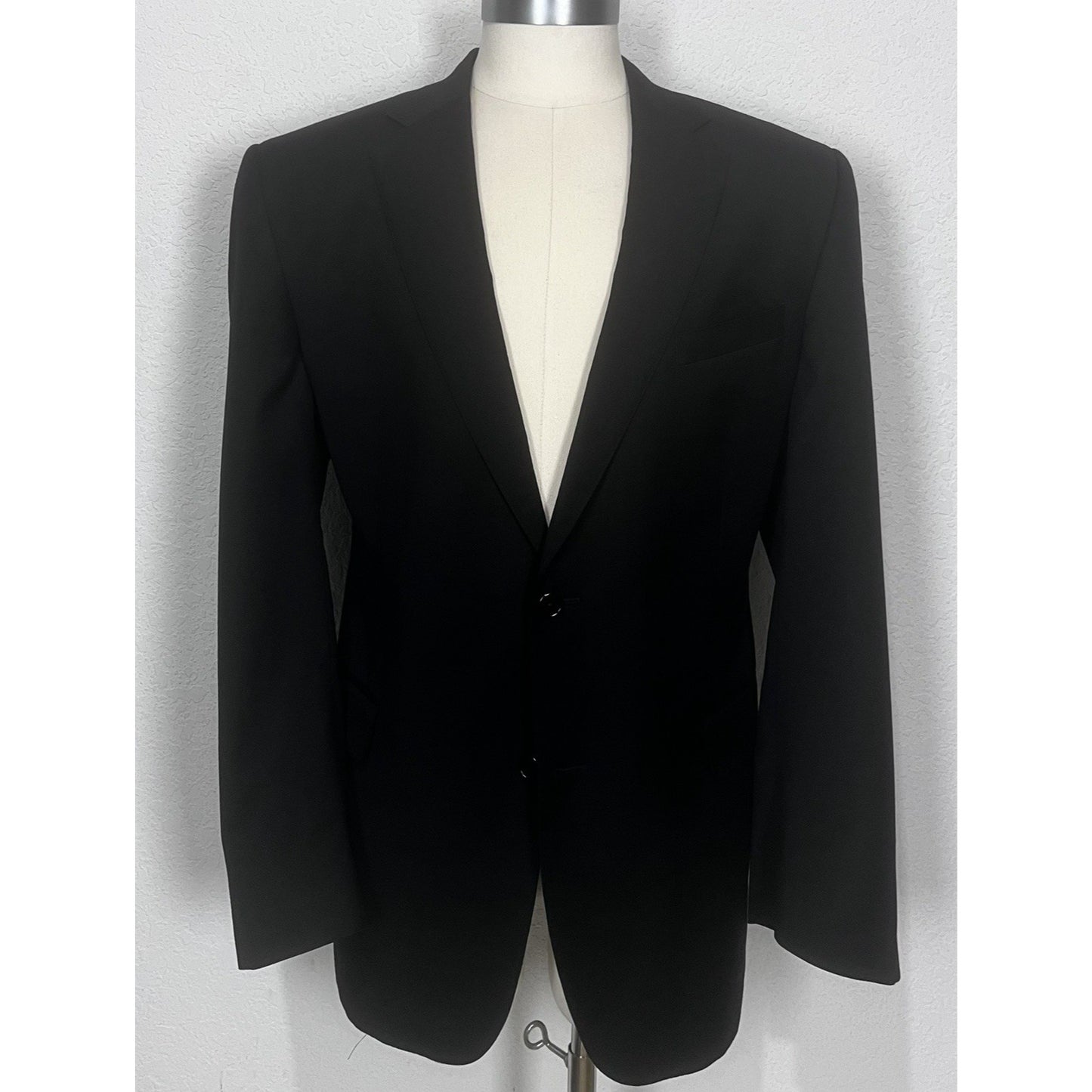 Jos. A. Bank Signature Collection Black Wool Custom Made Blazer Sport Coat 46L