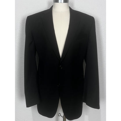 Jos. A. Bank Signature Collection Black Wool Custom Made Blazer Sport Coat 46L