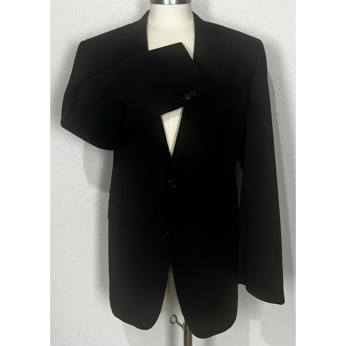 Jos. A. Bank Signature Collection Black Wool Custom Made Blazer Sport Coat 46L