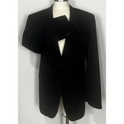 Jos. A. Bank Signature Collection Black Wool Custom Made Blazer Sport Coat 46L