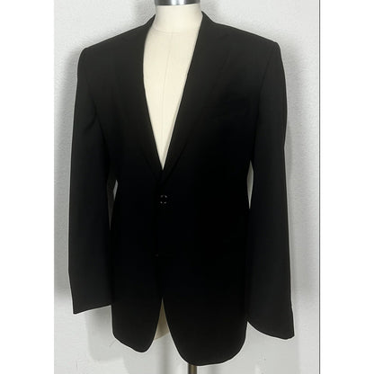 Jos. A. Bank Signature Collection Black Wool Custom Made Blazer Sport Coat 46L