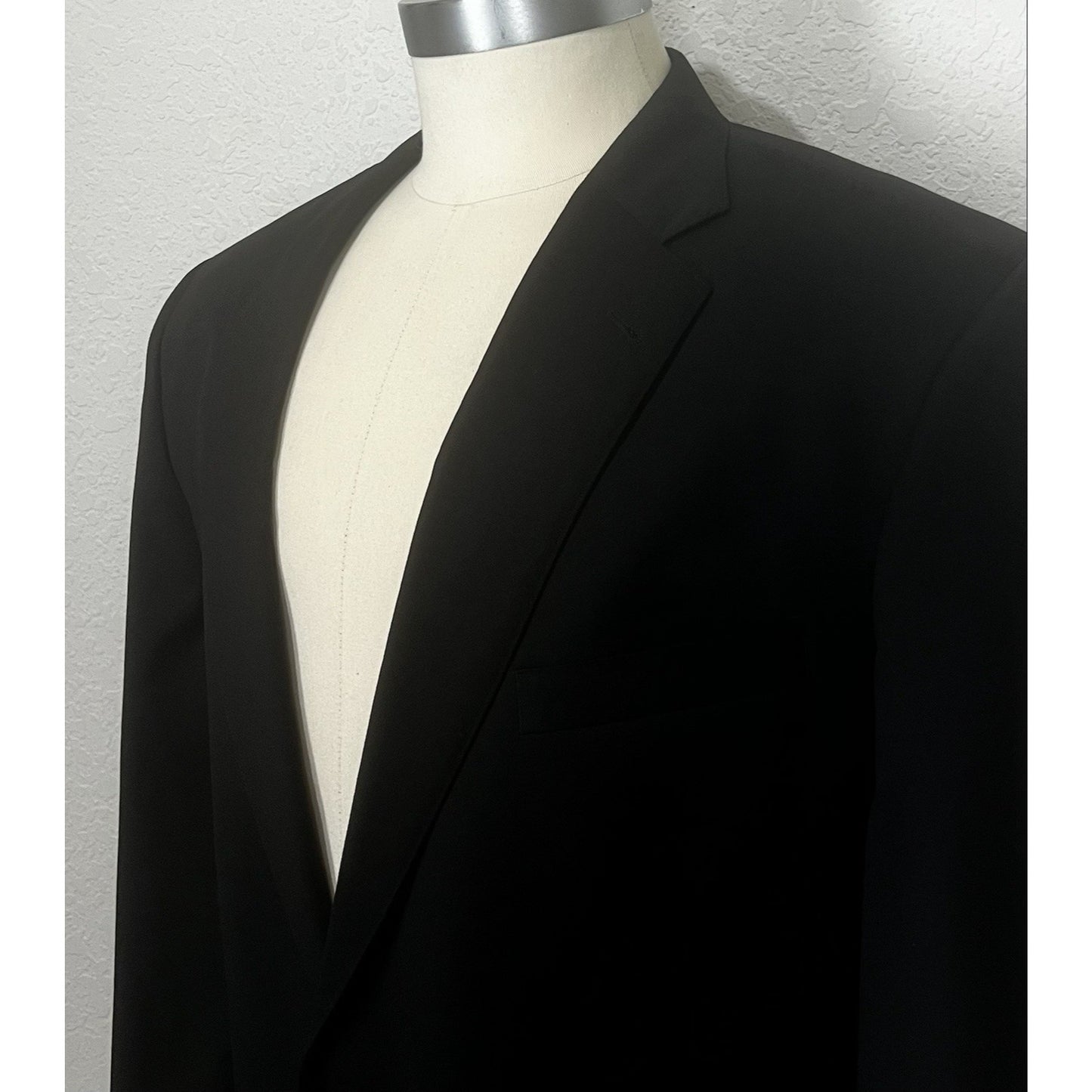 Jos. A. Bank Signature Collection Black Wool Custom Made Blazer Sport Coat 46L