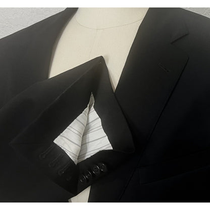 Jos. A. Bank Signature Collection Black Wool Custom Made Blazer Sport Coat 46L