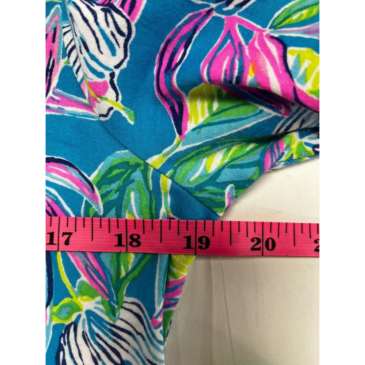 Lilly Pulitzer Alaina Formentera Turquoise Blue 100% Cotton Floral Dress Sz Medium