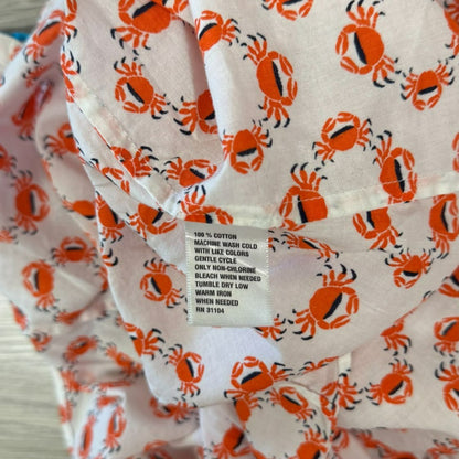 Crown & Ivy Crab Print 100% Cotton Button-Up Shirt Size M