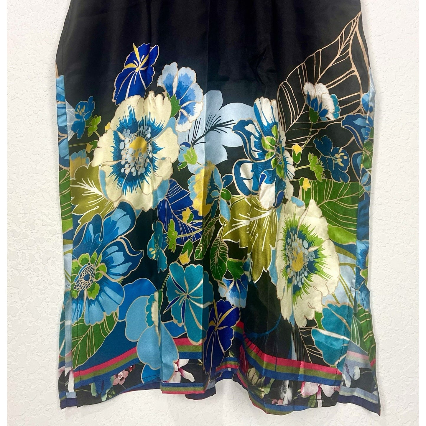 NWT Johnny Was Araia Silk Twill Short Vibrant Floral Dress M New $278