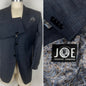 Joseph Abboud Custom Made To Measure Gray & Blue Plaid Blazer Sport Coat 44R