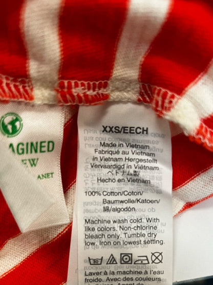 J.Crew-Style Red and White Breton Stripe Long-Sleeve Top Size XXS